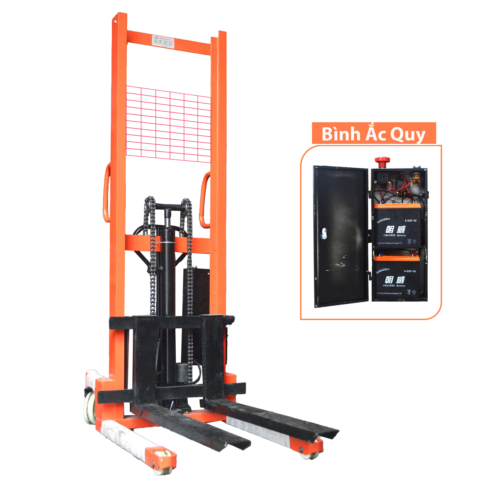 Xe Nâng Tay 1000kg Có Ác Quy Xe Nâng Tay 1000kg Có Ác Quy